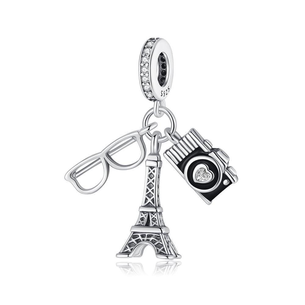 Sunglass, Cameral & Eiffel Tower Dangle Charm for Women